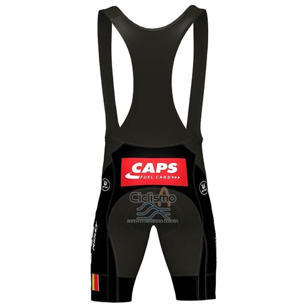 Lotto Soudal Ropa Ciclismo Culotte Corto 2020 Mangas Cortas Negro Blanco Rojo